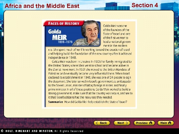 Africa and the Middle East Section 4 
