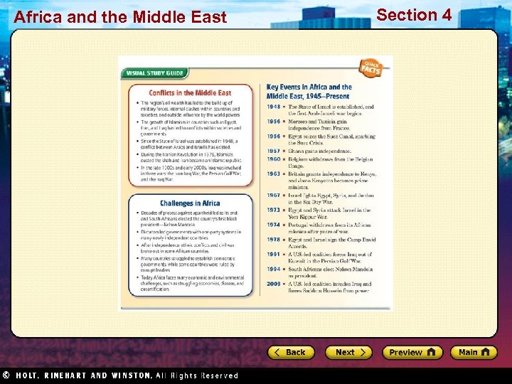 Africa and the Middle East Section 4 