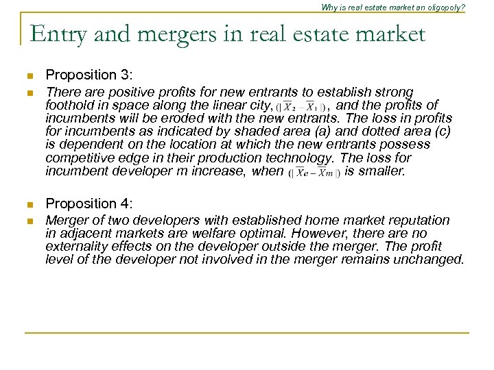 Why is real estate market an oligopoly? Entry and mergers in real estate market