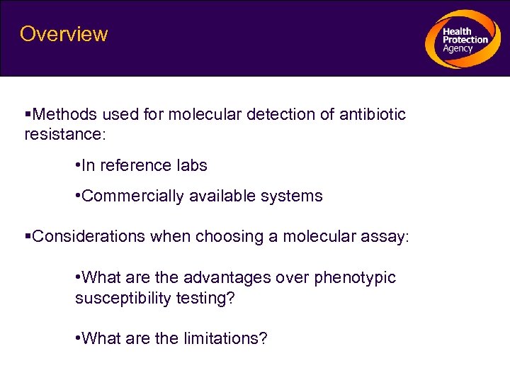 Molecular Detection Of Antibiotic Resistance Katie L Hopkins