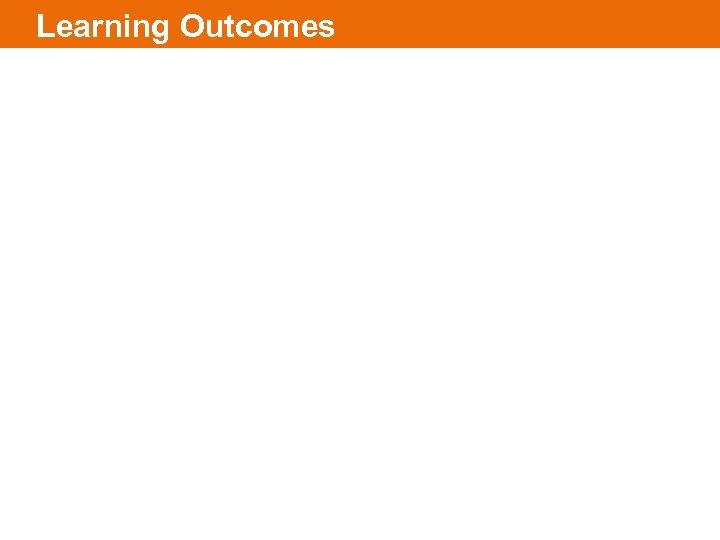 Learning Outcomes 