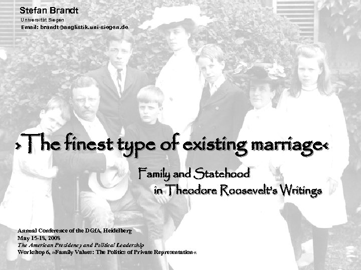 Stefan Brandt TALK Universität Siegen Email: brandt@anglistik. uni-siegen. de ›The finest type of existing