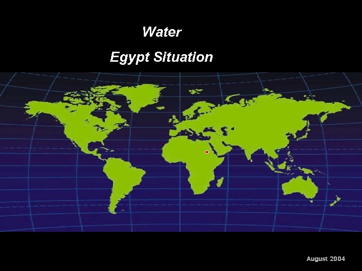 Water Egypt Situation August 2004 