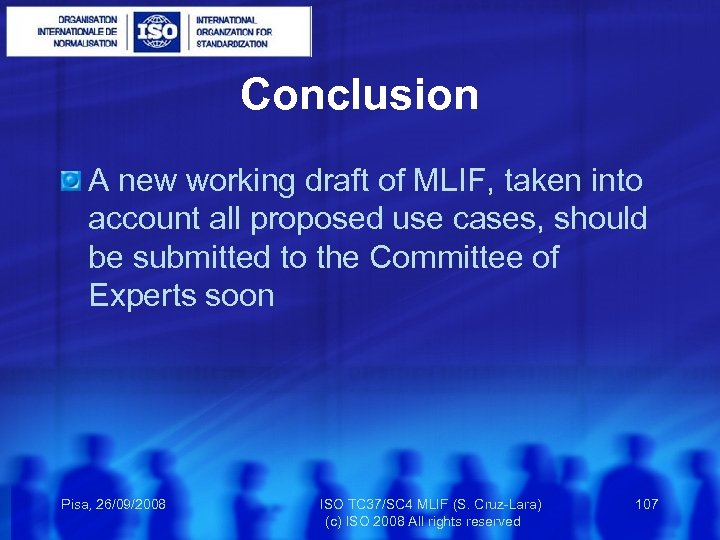 Conclusion A new working draft of MLIF, taken into account all proposed use cases,
