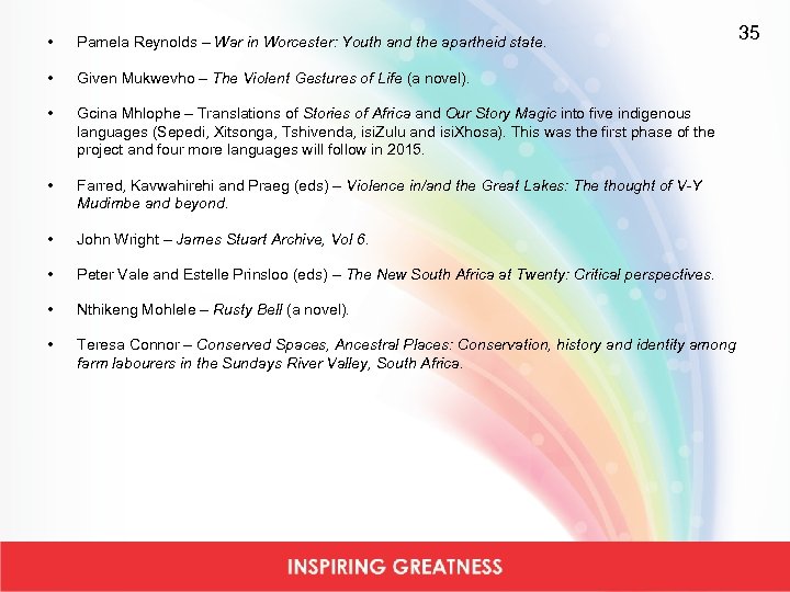  • Pamela Reynolds – War in Worcester: Youth and the apartheid state. •