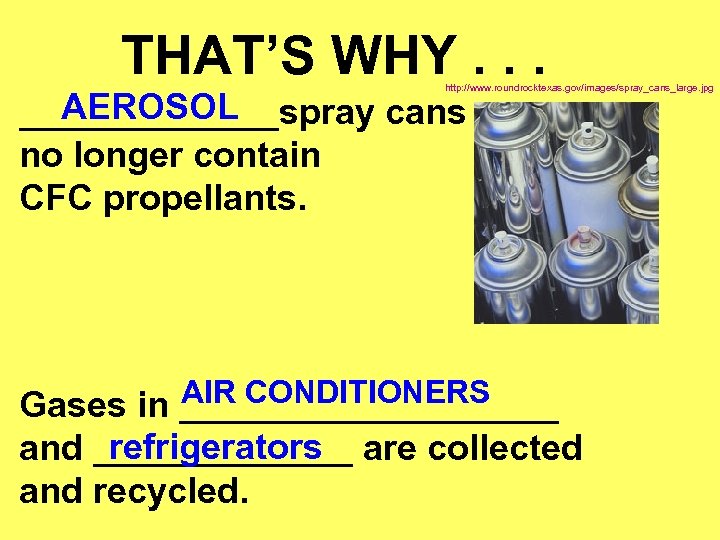 THAT’S WHY. . . http: //www. roundrocktexas. gov/images/spray_cans_large. jpg AEROSOL _______spray cans no longer