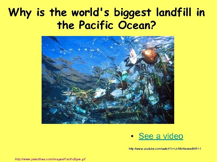 Why is the world's biggest landfill in the Pacific Ocean? • See a video