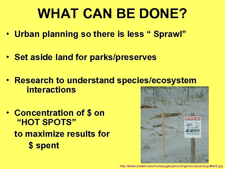 WHAT CAN BE DONE? • Urban planning so there is less “ Sprawl” •