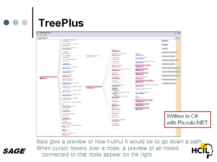 Tree. Plus Written in C# with Piccolo. NET SAGE Bars give a preview of