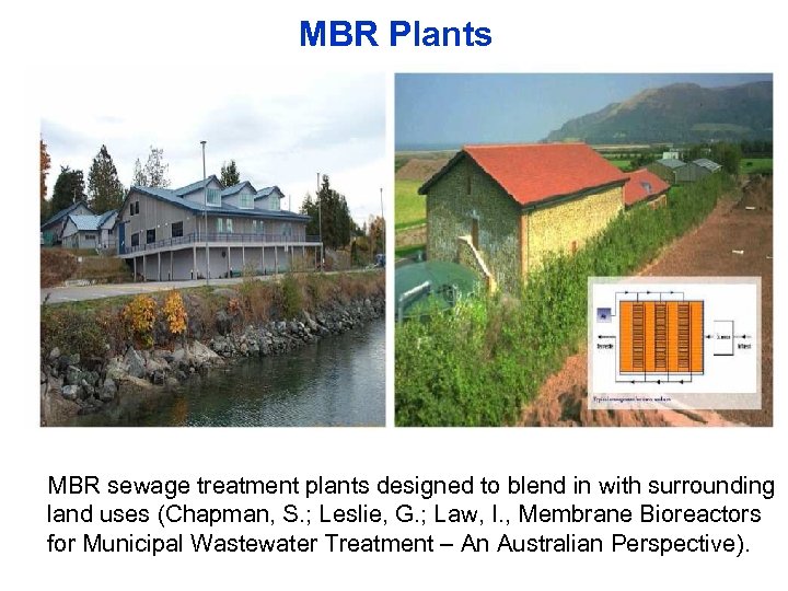 MBR Plants MBR sewage treatment plants designed to blend in with surrounding land uses