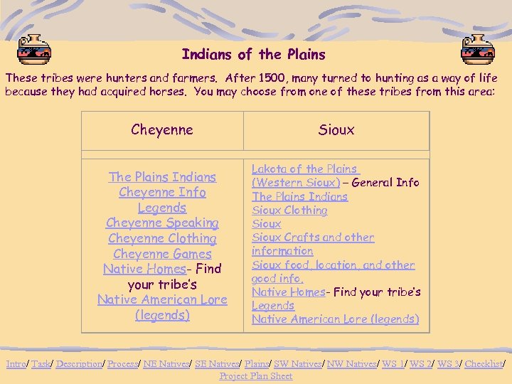 Indians of the Plains These tribes were hunters and farmers. After 1500, many turned