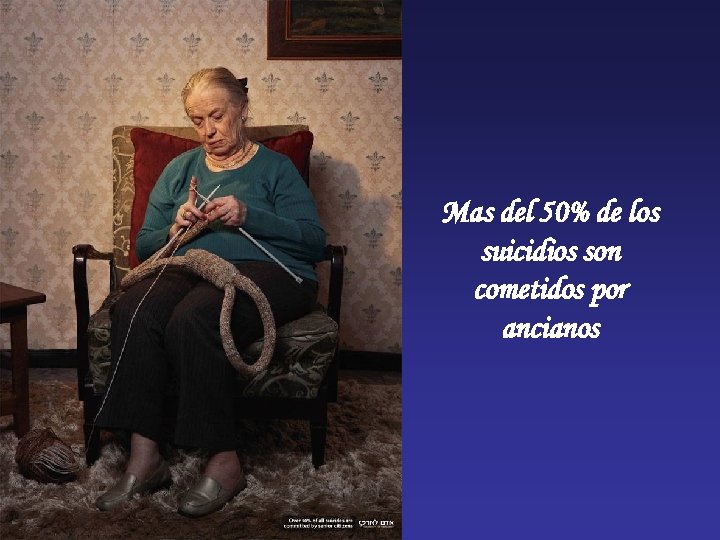 Mas del 50% de los suicidios son cometidos por ancianos 