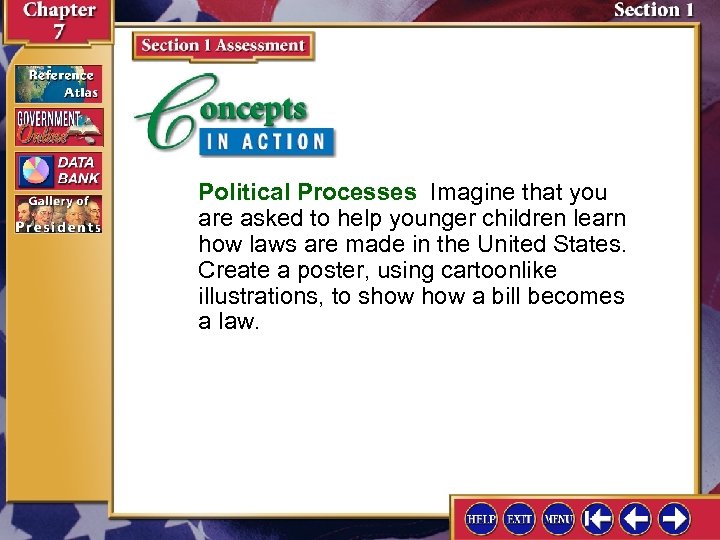 Political Processes Imagine that you are asked to help younger children learn how laws