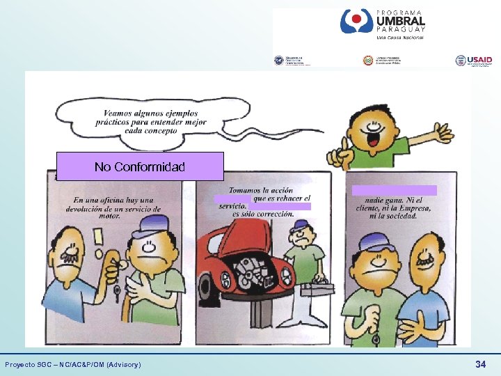 No Conformidad Proyecto SGC – NC/AC&P/OM (Advisory) 34 