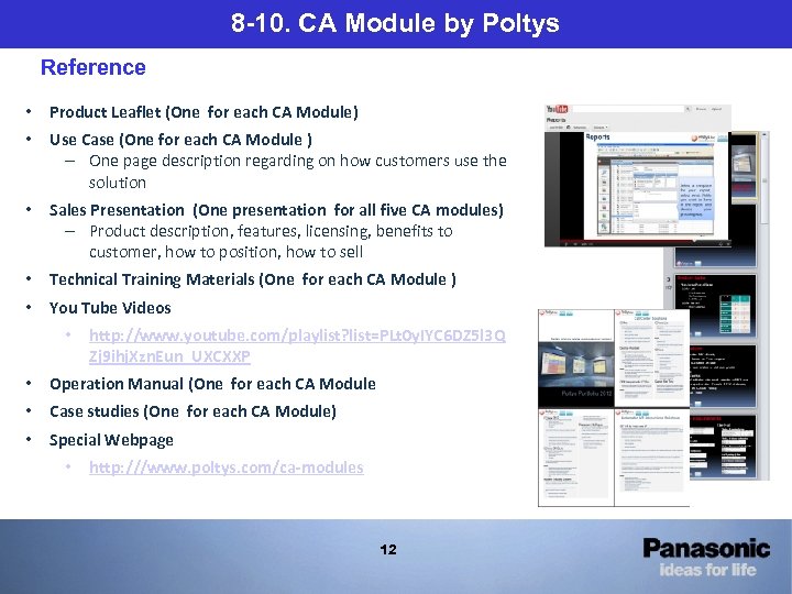 8 -10. CA Module by Poltys Reference • Product Leaflet (One for each CA