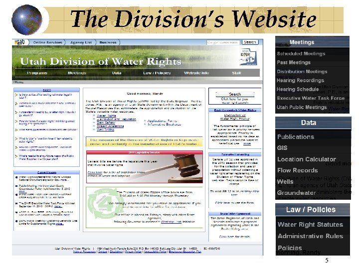 The Division’s Website 5 