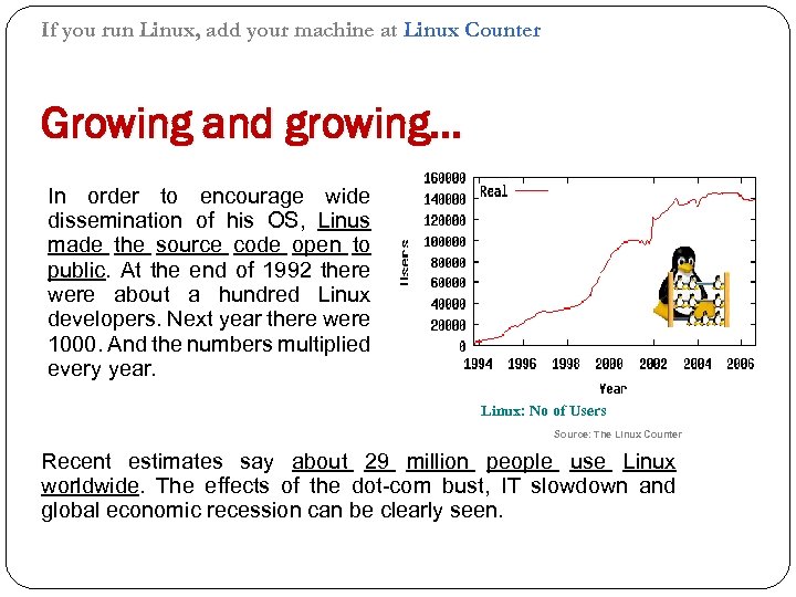 If you run Linux, add your machine at Linux Counter Growing and growing… In