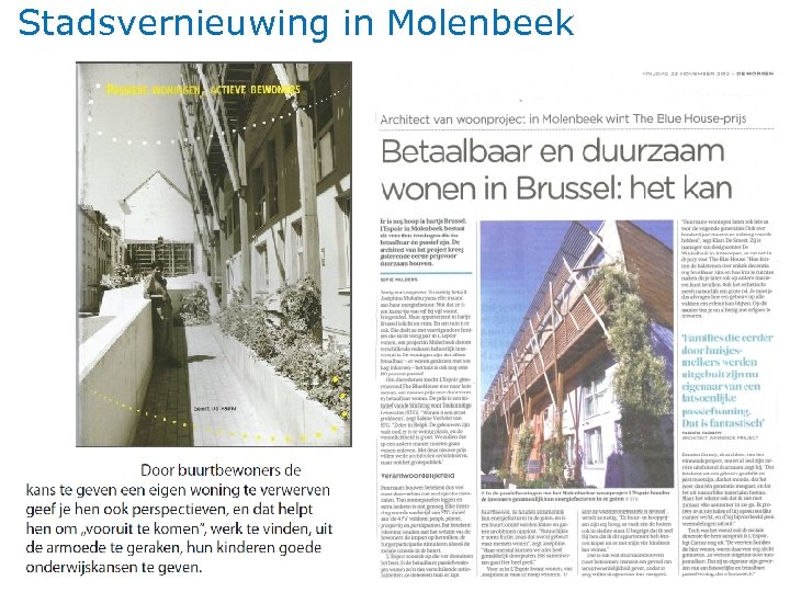 Stadsvernieuwing in Molenbeek 