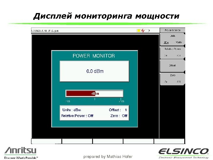 Дисплей мониторинга мощности prepared by Mathias Hofer 