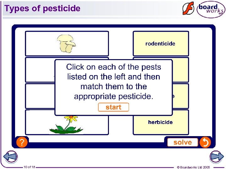 Types of pesticide 10 of 18 © Boardworks Ltd 2005 