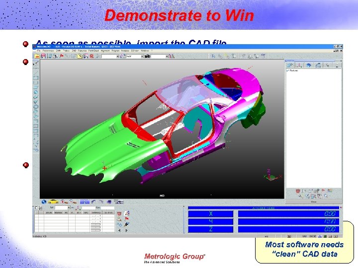 Demonstrate to Win As soon as possible, import the CAD file When importing the