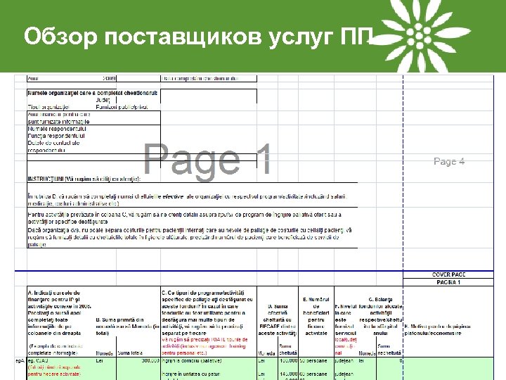 Обзор поставщиков услуг ПП –www. hospice. ro 
