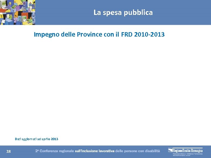 La spesa pubblica Impegno delle Province con il FRD 2010 -2013 Dati aggiornati ad