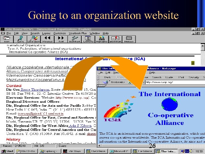 Going to an organization website 26 