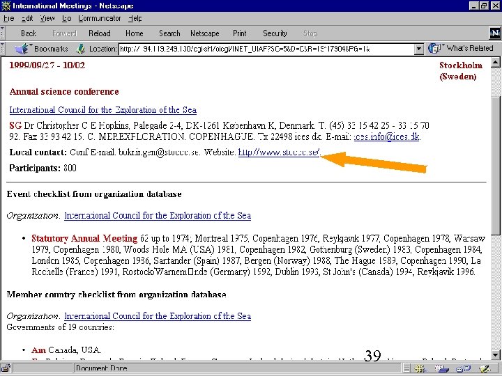Direct access to website 39 