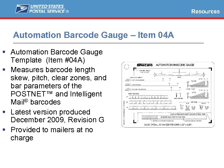 Resources Automation Barcode Gauge – Item 04 A Automation Barcode Gauge Template (Item #04