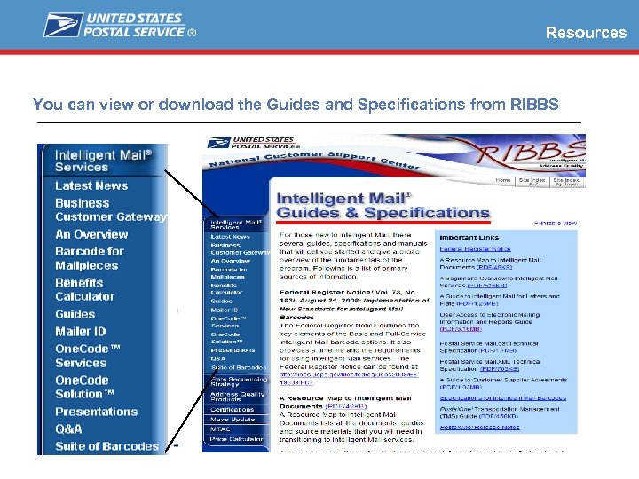 Resources You can view or download the Guides and Specifications from RIBBS 