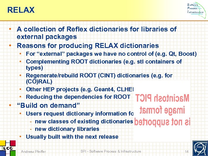 RELAX • A collection of Reflex dictionaries for libraries of external packages • Reasons