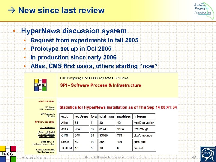 à New since last review • Hyper. News discussion system • • Request from