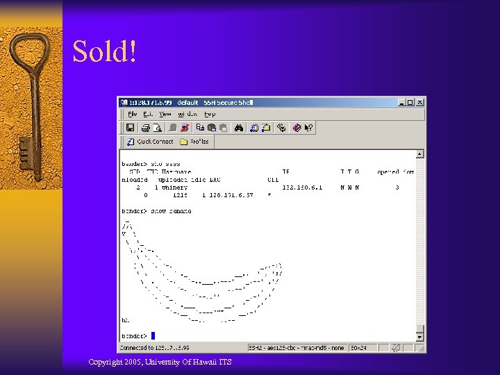 Sold! Copyright 2005, University Of Hawaii ITS 