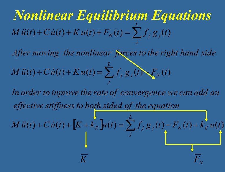 Nonlinear Equilibrium Equations 