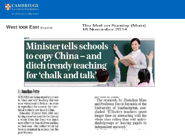 West look East [England]: 