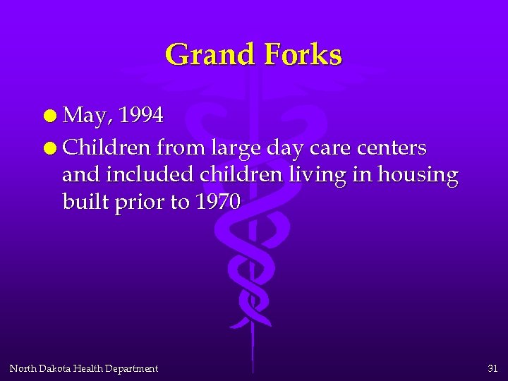 Grand Forks l May, 1994 l Children from large day care centers and included