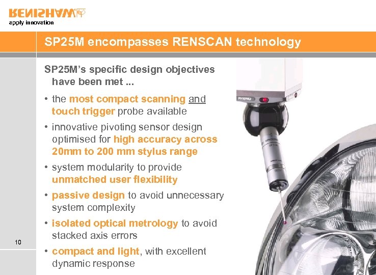 apply innovation SP 25 M encompasses RENSCAN technology SP 25 M’s specific design objectives