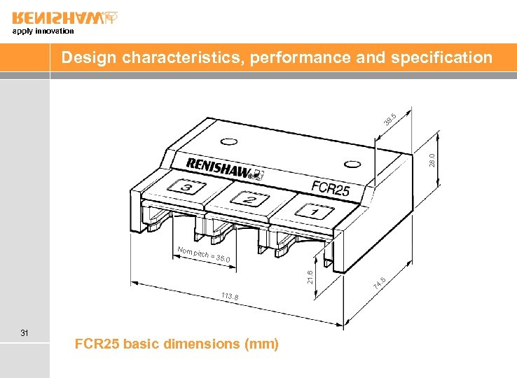 apply innovation Design characteristics, performance and specification . 5 28. 0 39 Nom p