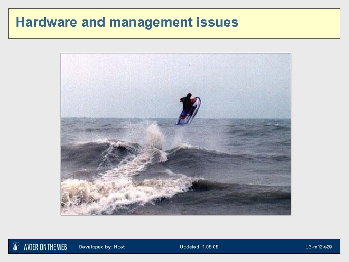 Hardware and management issues Developed by: Host Updated: 1. 05 U 3 -m 12