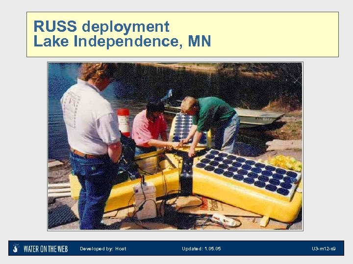 RUSS deployment Lake Independence, MN Developed by: Host Updated: 1. 05 U 3 -m