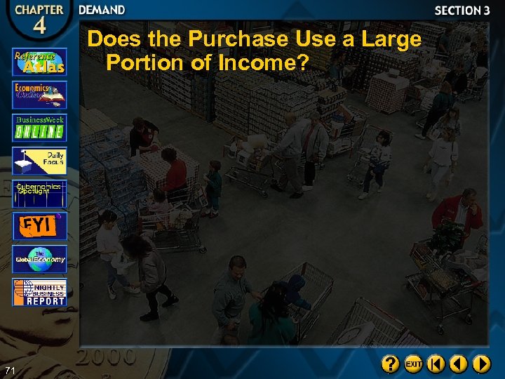 Does the Purchase Use a Large Portion of Income? 71 