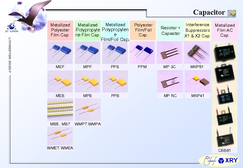 Capacitor LIVINGSTON GROUP Interference Metallized Suppressors Film AC Cap. X 1 & X 2