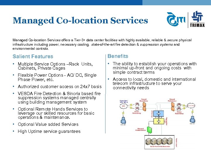 Managed Co-location Services offers a Tier-3+ data center facilities with highly available, reliable &
