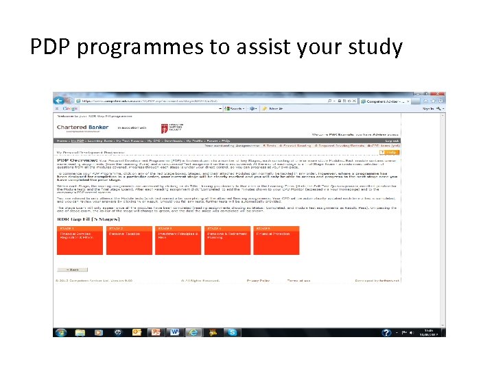 PDP programmes to assist your study 