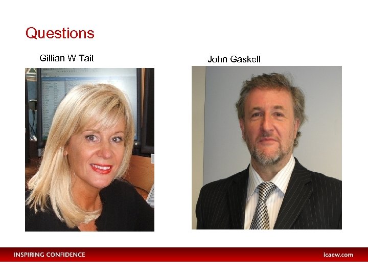 Questions Gillian W Tait John Gaskell Photo 