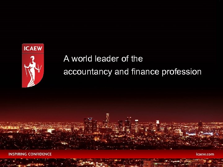 A world leader of the accountancy and finance profession 