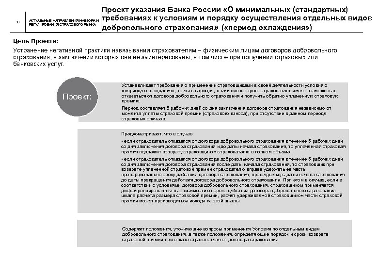 Период охлаждения в страховании. Проект указания банка России. Указание банка России добровольного страхования. Страховая премия указание банка России. Направления действия указания банка.