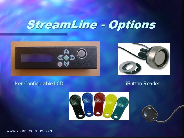 Stream. Line - Options User Configurable LCD www. yourstreamline. com i. Button Reader 