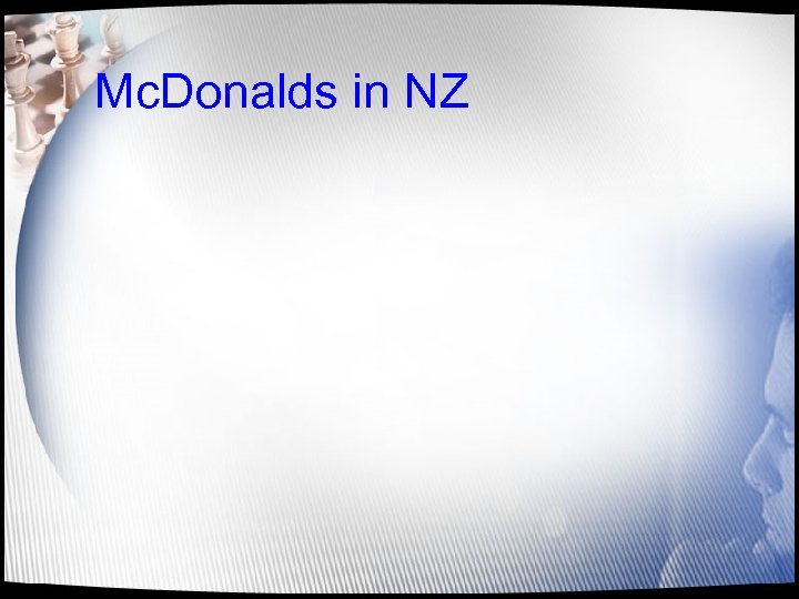 Mc. Donalds in NZ 